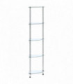 vidaXL 5-Tier Shelf Transparent 30x30x130 cm Tempered Glass