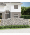 vidaXL Arched Gabion Baskets 6 pcs 400x30x120/140 cm Galvanised Iron