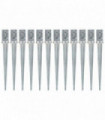 Ground Spikes 12 pcs Silver 8x8x76 cm Galvanised Steel
