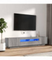 vidaXL 2 Piece TV Cabinet Set with LED Lights Grey Sonoma Engineered Wood