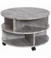 Coffee Table, 2-Tier, ?60x39.5H cm-Cement Colour