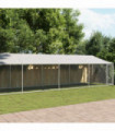 vidaXL Dog Cage with Roof and Door Grey 12x2x2 m Galvanised Steel