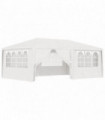 Professional Party Tent with Side Walls 4x6 m White 90 g/m?