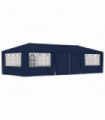 Professional Party Tent with Side Walls 4x9 m Blue 90 g/m?