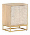 vidaXL Bedside Cabinet 40x30x50 cm Solid Wood Mango and Iron