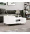 vidaXL Coffee Table High Gloss White 100x50x45 cm Engineered Wood