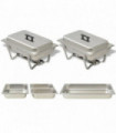 2 Piece Chafing Dish Set Stainless Steel