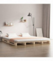 Bed Frame 180x200 cm Solid Wood Pine 6FT Super King