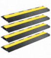 Cable Protector Ramps 4 pcs 2 Channels Rubber 101.5 cm