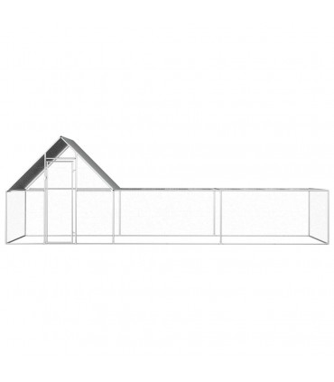 Chicken Coop 6x2x2 m Galvanised Steel