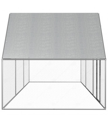 Chicken Coop 6x2x2 m Galvanised Steel