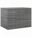 Garden Cushion Box PE Rattan 145x100x103 cm Grey