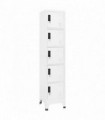 Locker Cabinet White 38x40x180 cm Steel