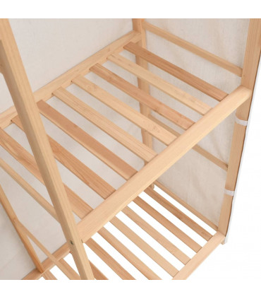 3-Tier Clothes Wardrobe 110x40x170 cm