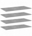 vidaXL Bookshelf Boards 4 pcs Concrete Grey 80x40x1.5 cm Engineered Wood