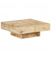 vidaXL Coffee Table 80x80x28 cm Solid Mango Wood