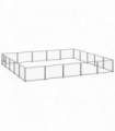 Dog Kennel Black 25 m² Steel