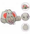 Elephant Children Play Tent with 250 Balls Grey 174x86x101 cm
