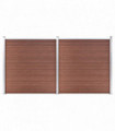 vidaXL Garden Fence WPC 353x186 cm Brown