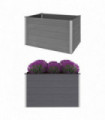 Garden Raised Bed WPC 150x100x91 cm Grey