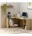 vidaXL L-Shaped Corner Desk Sonoma Oak 120x140x75 cm Engineered Wood