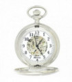 Ravel Polished Mechanical Silver Pocket Watch R1001.16