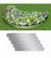 Set of 5 Flexible Lawn Fence Galvanised Steel 100 x 14 cm