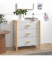 Sideboard White 62x38x70 cm Engineered Wood