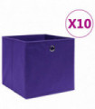 Storage Boxes 10 pcs Non-woven Fabric 28x28x28 cm Purple