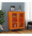 Storage Cabinet Orange 80x35x101.5 cm Steel