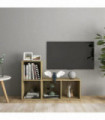 TV Cabinets 2 pcs Sonoma Oak 72x35x36.5 cm Engineered Wood