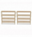 vidaXL 4-Tier Shoe Racks 2 pcs Solid Fir Wood