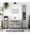 vidaXL Bathroom Cabinet Grey Sonoma 80x33x60 cm Engineered Wood
