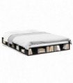 vidaXL Bed Frame Black 160x200 cm Engineered Wood