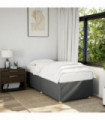 vidaXL Bed Frame Dark Grey 90x190 cm Single Fabric