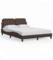 vidaXL Bed Frame with Headboard Brown 140x200 cm Faux Leather