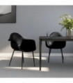 vidaXL Dining Chairs 2 pcs Black PP
