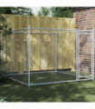 vidaXL Dog Cage with Door Grey 2x2x1.5 m Galvanised Steel