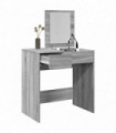 vidaXL Dressing Table with Mirror Grey Sonoma 73x46.5x120 cm