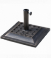 Resin Bronze 44 cm Square Garden Parasol Stand - Weather-proof & rust free