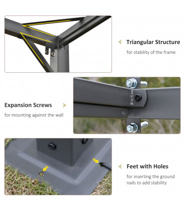Metal Cream 230H x 300L x 300W cm Outdoor Pergola Retractable Canopy Cream