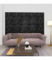 3D Wall Panels 12 pcs 50x50 cm Diamond Black 3 m²