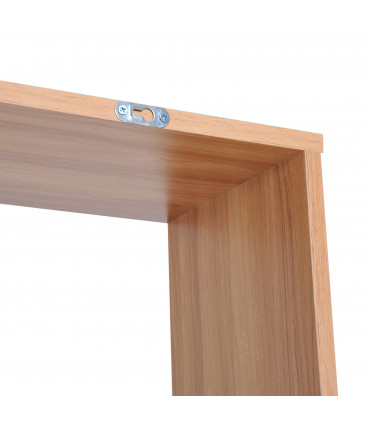 Wooden 6-Tier S-Shaped Shelf Storage Unit Maple Colour 80L x 23W x 192Hcm