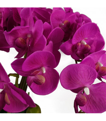 85cm Artificial Deluxe Bush Orchid - Dark Pink