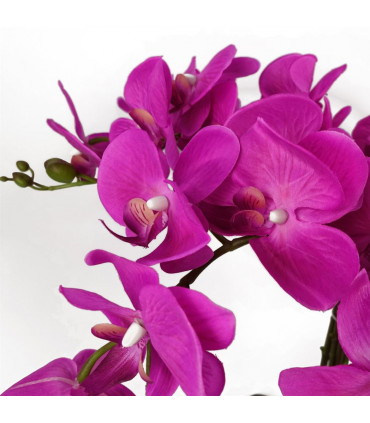 85cm Artificial Deluxe Bush Orchid Dark Pink