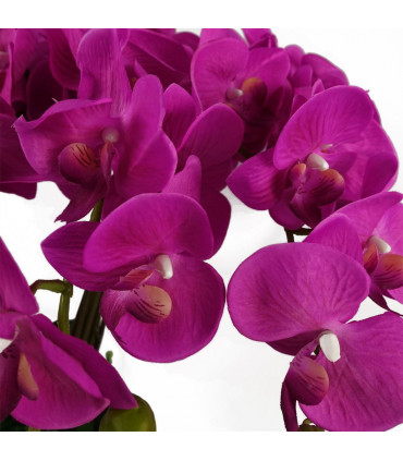 85cm Artificial Deluxe Bush Orchid Dark Pink