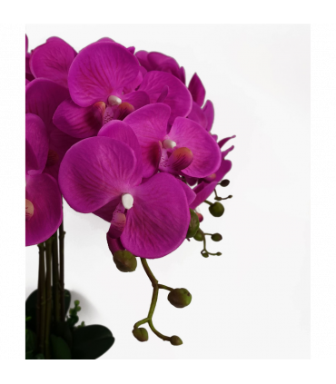 85cm Artificial Deluxe Bush Orchid Dark Pink