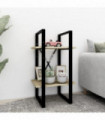2-Tier Book Cabinet Sonoma Oak 40x30x70 cm Engineered Wood