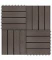 22 pcs Decking Tiles 30x30cm 2 sqm WPC Brown