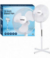 Stand Fan 16 Inch 3-Speed Oscillating and Tilting Head White Mesh Guard